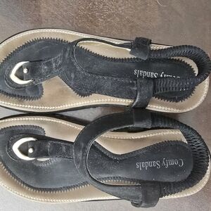 Cute Pair Of Suede Sling Back Sandals